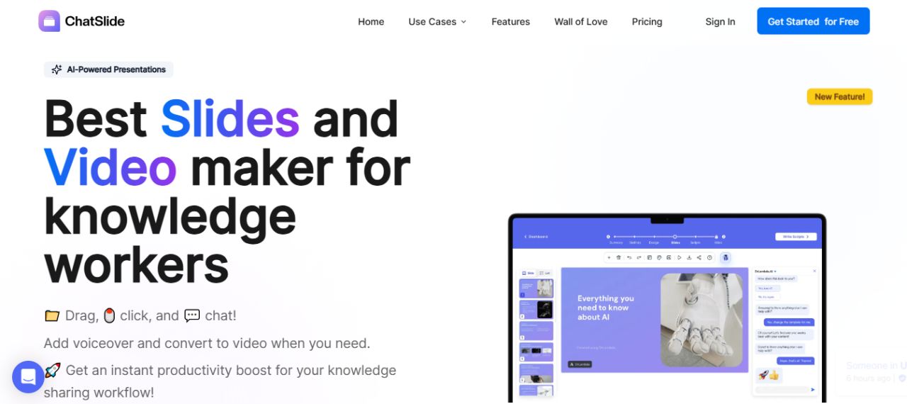ابزار ChatSlide برای ساخت پاورپوینت